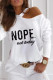 White Casual Print Patchwork O Neck Tops