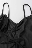 Purple Sexy Solid Backless Spaghetti Strap Sleeveless Dress Dresses