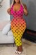 Purple Sexy Print Letter U Neck Sleeveless Two Pieces