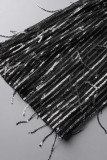 White Sexy Patchwork Tassel Bandage Backless Halter Regular Jumpsuits