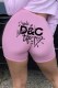 Pink Street Print Letter Pencil Bottoms