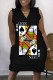Black Casual Print Basic V Neck Sleeveless Dress Dresses