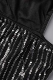White Sexy Patchwork Tassel Bandage Backless Halter Regular Jumpsuits