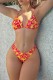 Colour Sexy Print Bandage Backless Swimwears (With Paddings)