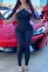 Black Sexy Solid Backless Halter Skinny Jumpsuits