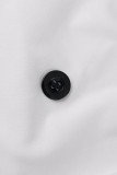 Red Casual Solid Patchwork Buttons Turn-back Collar Short Sleeve Two Pieces