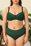 Red Sexy Solid Patchwork Backless Swimwears (With Paddings)