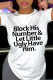 White Street Print Patchwork Letter O Neck T-Shirts