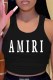 Black Casual Print Letter U Neck Tops