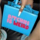 Blue Casual Street Print Patchwork Zipper Bags