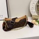 Dark Brown Street Letter Zipper Bags