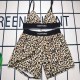 Yellow Sexy Vacation Print Letter Swimwears