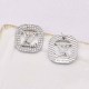 Silver Street Geometric Rhinestone Earrings