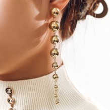Gold Casual Daily Solid Patchwork Earrings