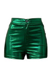 Green Street Solid Patchwork High Waist Pencil Solid Color Bottoms