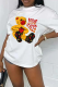 White Street Cute Print Patchwork Letter O Neck T-Shirts