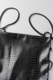 Black Sexy Solid Backless Spaghetti Strap Sleeveless Dress Dresses
