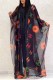 Multicolor Street Letter See-through Cardigan Collar Outerwear