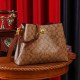 Brown Elegant Geometric Patchwork Bags