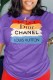 Purple Casual Print Letter O Neck T-Shirts