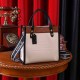 White Simplicity Letter Patchwork Bags