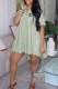 Green Casual Print Letter Turndown Collar A Line Dresses