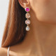 Pink Casual Daily Patchwork Rhinestone Earrings