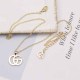 Gold Simplicity Geometric Chains Letter Necklaces