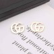 Gold Simplicity Geometric Patchwork Letter Earrings
