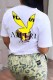 White Street Print Letter O Neck T-Shirts