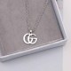 Silver Simplicity Geometric Chains Letter Necklaces