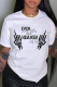 White Casual Basis Print Skull Patchwork O Neck T-Shirts