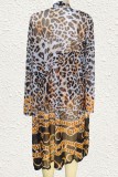 Leopard Print Sexy Print Leopard Hollowed Out Swimwears (With Paddings)