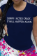 Navy Blue Street Daily Print Patchwork Letter O Neck T-Shirts