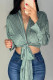 Black Green Fashion Sexy Print Strap Design V Neck Tops