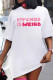 White Casual Street Print Patchwork O Neck T-shirt Dress Dresses