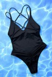 Royal Blue Sexy Solid Backless Swimwears (With Paddings)