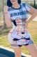 Khaki Casual Character Print Letter O Neck A Line Dresses