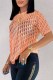 Orange Sexy Solid See-through O Neck T-Shirts
