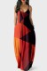 Red Sexy Casual Print Backless Spaghetti Strap Long Dress Dresses