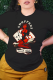 Black Street Vintage Print Patchwork O Neck T-Shirts