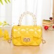 Yellow Fashion Patchwork Solid Chain Strap Crossbody Bag