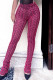 Rose Red Sexy Street Print Patchwork High Waist Pencil Full Print Bottoms