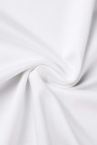 White Sexy Casual Solid Basic Turtleneck Long Sleeve Two Pieces