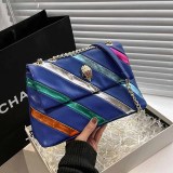 Multicolor Casual Street Striped Patchwork Chains Bags