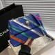Blue Casual Street Striped Patchwork Chains Bags