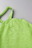 Light Green Sexy Solid Backless Strapless Sleeveless Dress Dresses