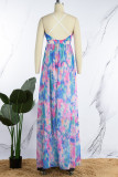 Colour Sexy Solid Backless V Neck Long Dress Dresses