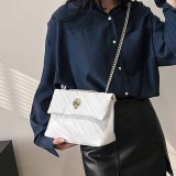 Multicolor Casual Street Striped Patchwork Chains Bags