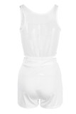 Red Sexy Solid See-through Backless U Neck Sleeveless Two Pieces